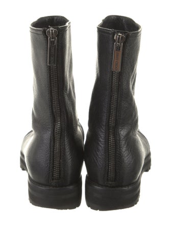 Jimmy Choo Leather Crystal Embellishments Combat Boots