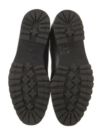 Jimmy Choo Leather Crystal Embellishments Combat Boots