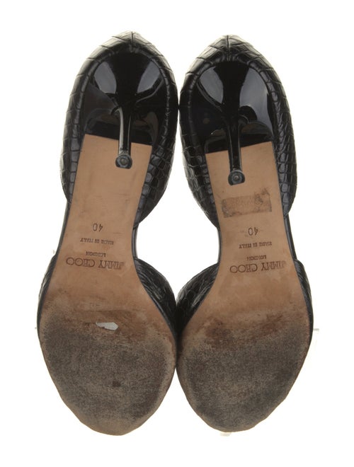 Jimmy Choo Embossed Leather D'Orsay Pumps