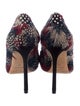 Jimmy Choo Duck Feathers Floral Print Pumps