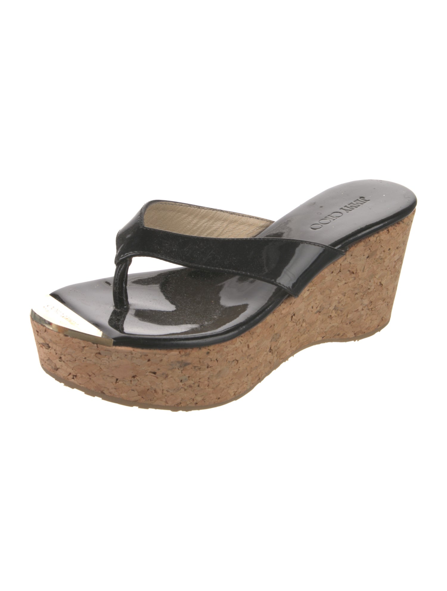 Jimmy Choo Patent Leather Slides