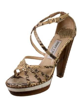 Jimmy Choo Snakeskin Animal Print Sandals