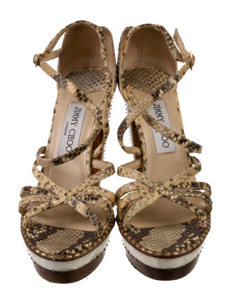 Jimmy Choo Snakeskin Animal Print Sandals
