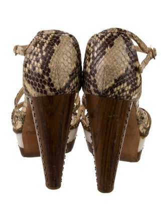 Jimmy Choo Snakeskin Animal Print Sandals