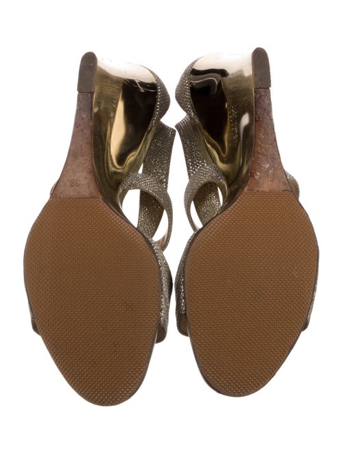 Jimmy Choo Glitter Glitter Accents Sandals