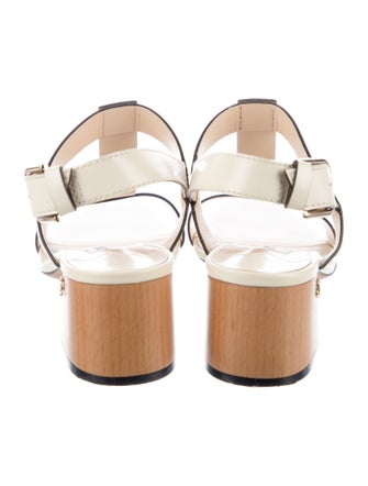 Jimmy Choo Leather T-Strap Sandals