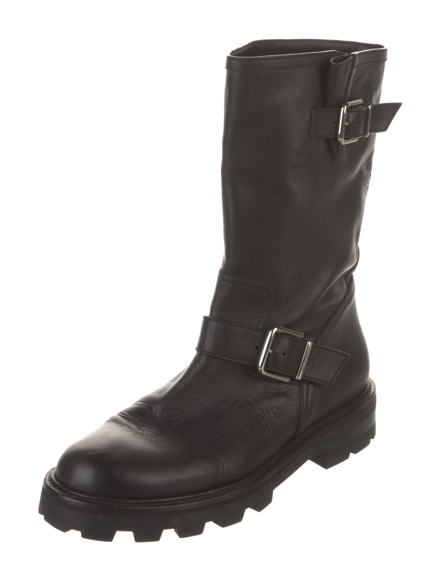 Jimmy Choo Leather Moto Boots