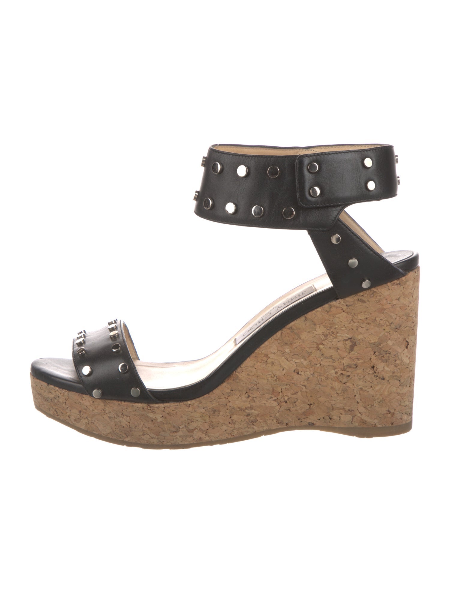 Jimmy Choo Leather Studded Accents Sandals