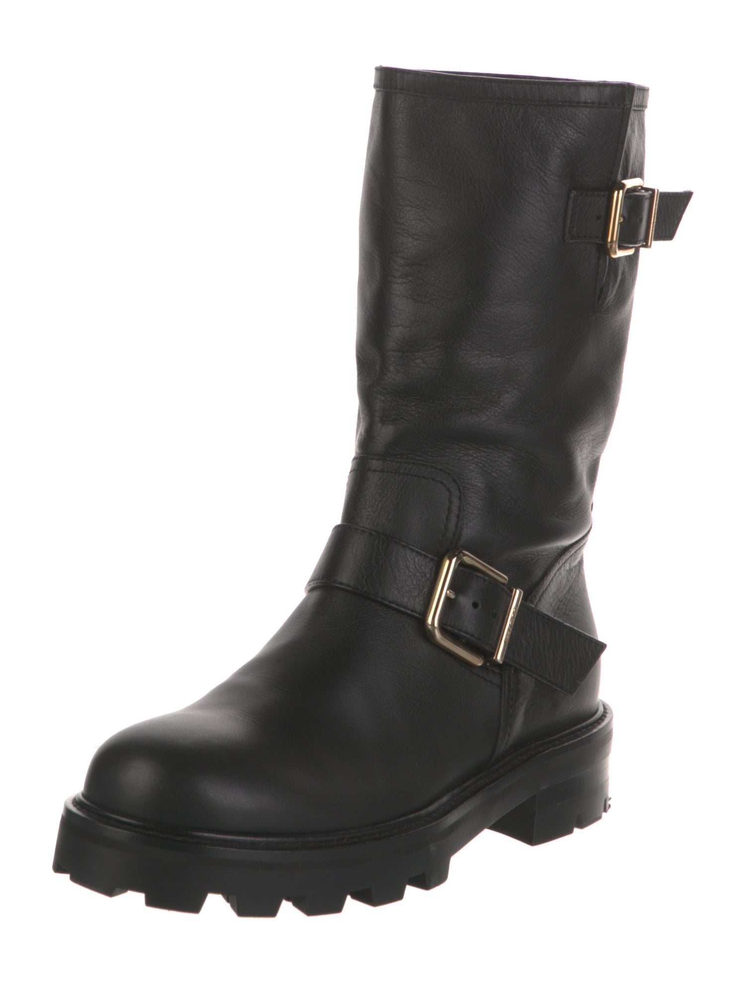 Jimmy Choo Leather Moto Boots