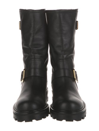 Jimmy Choo Leather Moto Boots