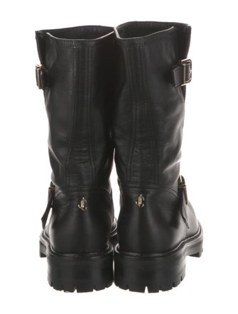 Jimmy Choo Leather Moto Boots