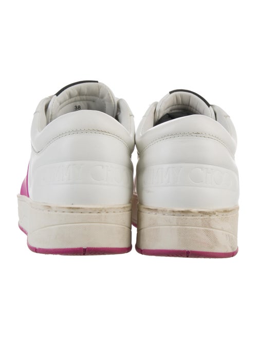 Jimmy Choo Leather Colorblock Pattern Sneakers