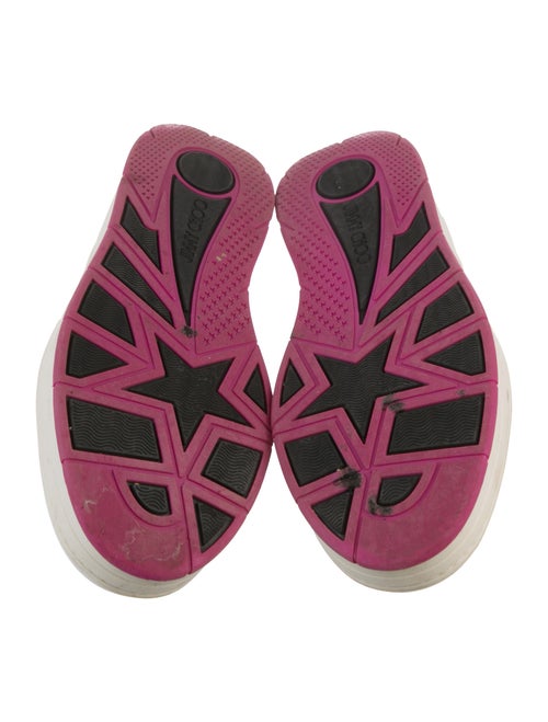 Jimmy Choo Leather Colorblock Pattern Sneakers