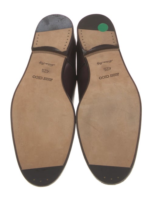 Jimmy Choo Leather Studded Accents Oxfords