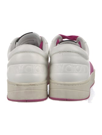 Jimmy Choo Leather Colorblock Pattern Sneakers