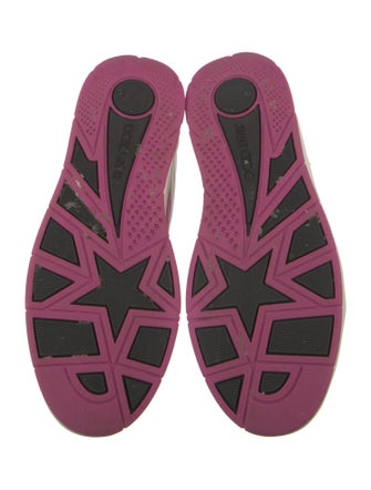 Jimmy Choo Leather Colorblock Pattern Sneakers