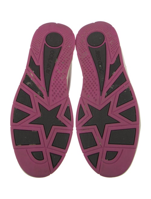 Jimmy Choo Leather Colorblock Pattern Sneakers