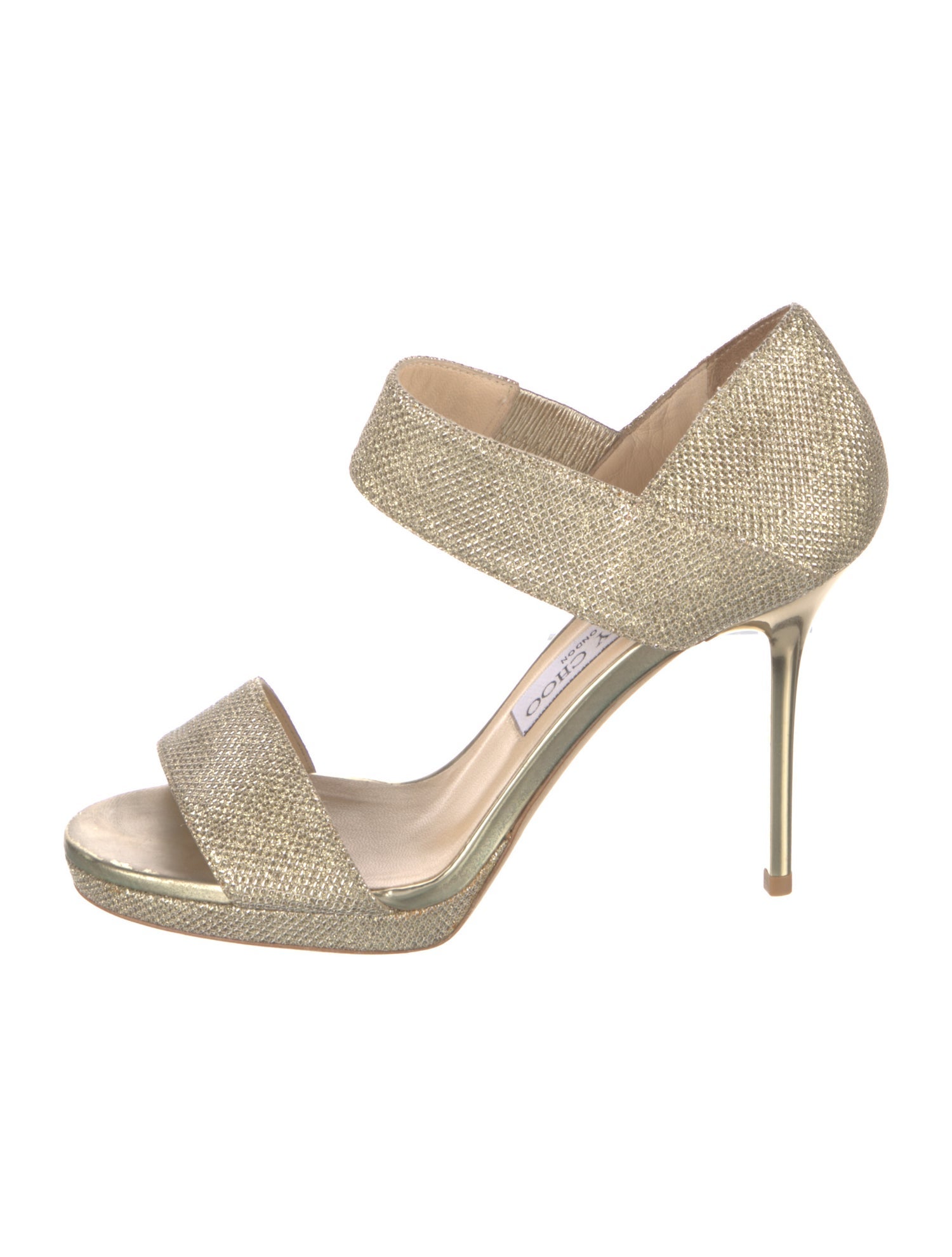 Jimmy Choo Glitter Glitter Accents Sandals