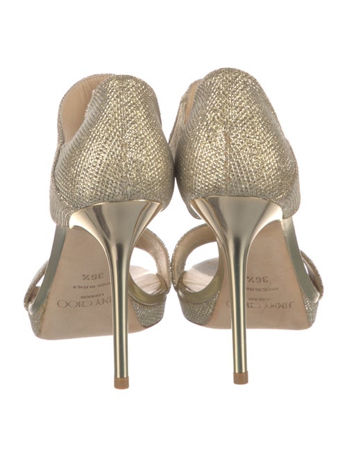 Jimmy Choo Glitter Glitter Accents Sandals
