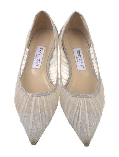 Jimmy Choo Mesh Mesh Accents Ballet Flats
