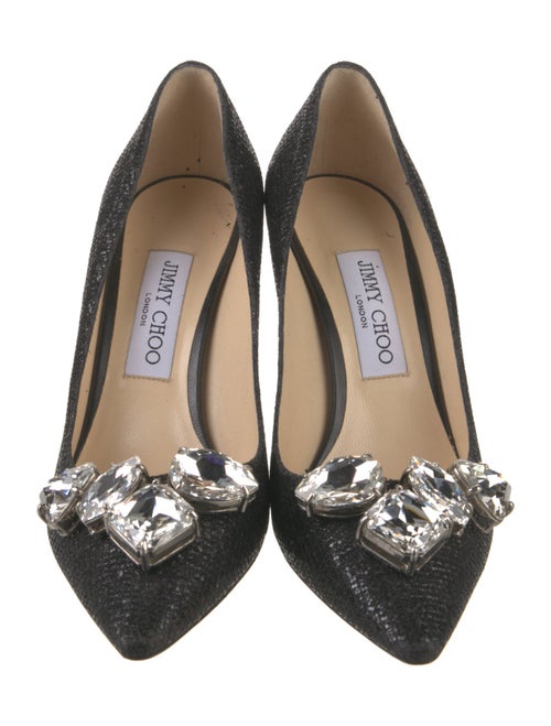Jimmy Choo Glitter Crystal Embellishments Pumps
