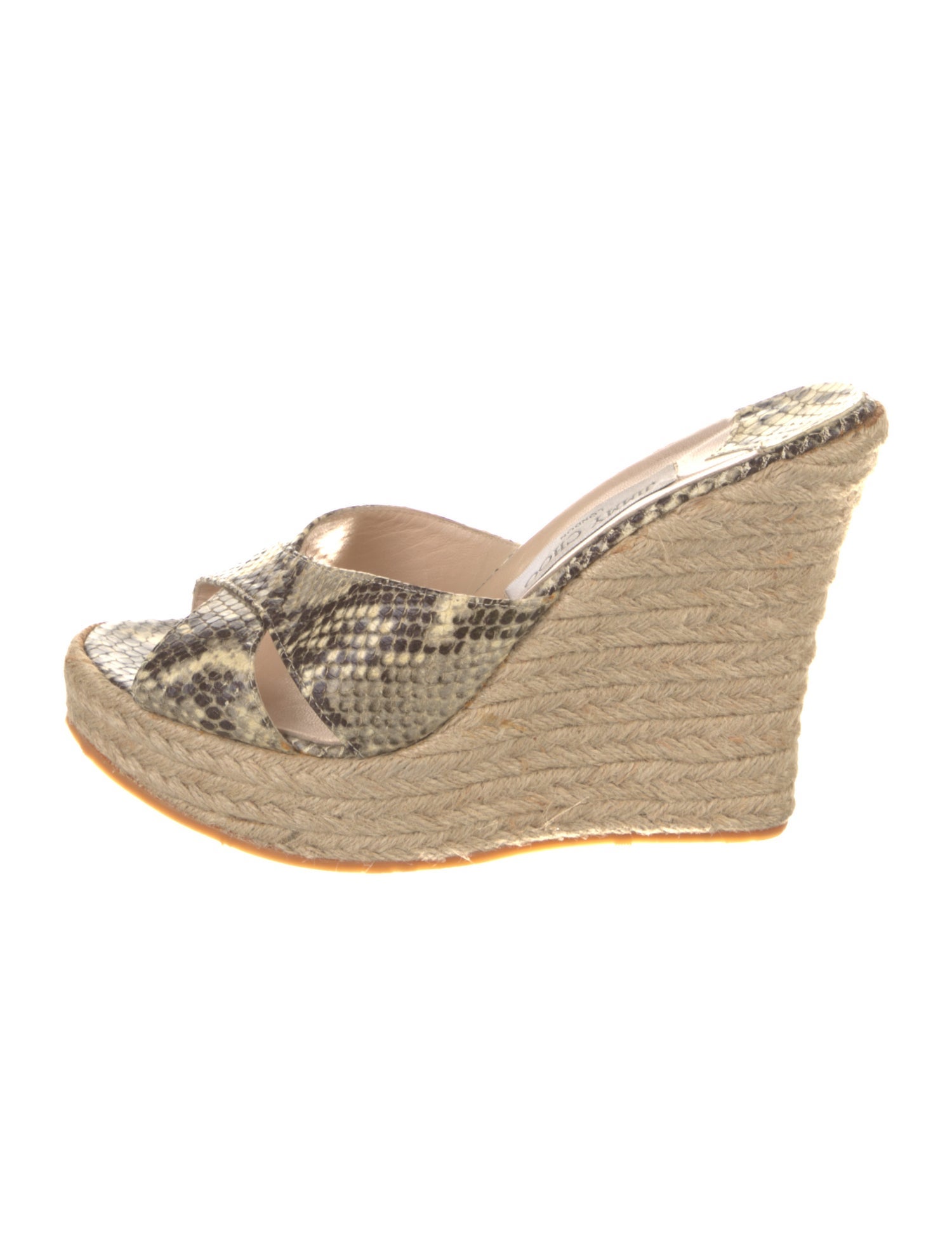 Jimmy Choo Snakeskin Animal Print Espadrilles