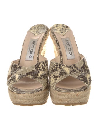 Jimmy Choo Snakeskin Animal Print Espadrilles