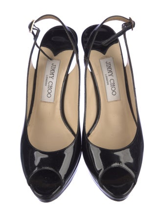 Jimmy Choo Patent Leather Slingback Sandals
