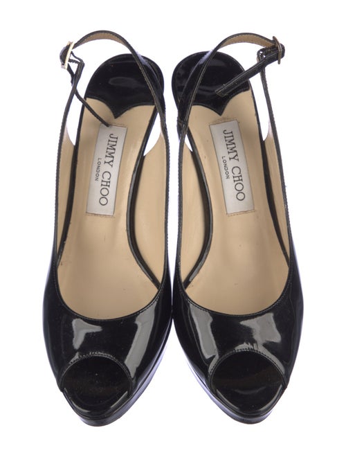 Jimmy Choo Patent Leather Slingback Sandals