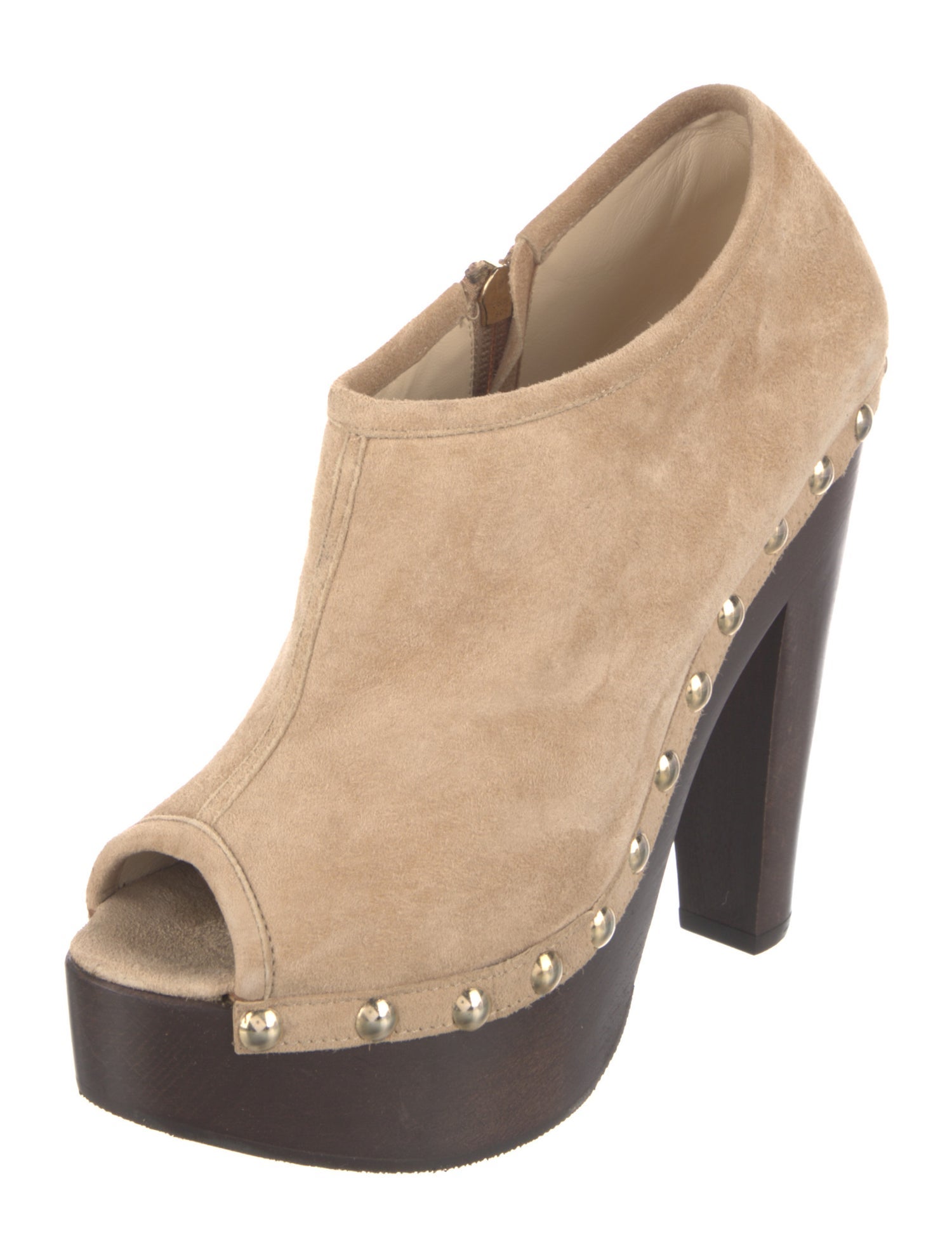 Jimmy Choo Suede Studded Accents Mules