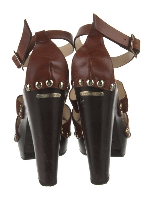 Jimmy Choo Leather Studded Accents Gladiator Sandals