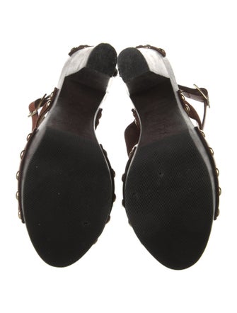 Jimmy Choo Leather Studded Accents Gladiator Sandals