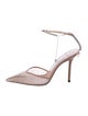 Jimmy Choo Satin Mesh Accents D'Orsay Pumps