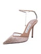 Jimmy Choo Satin Mesh Accents D'Orsay Pumps