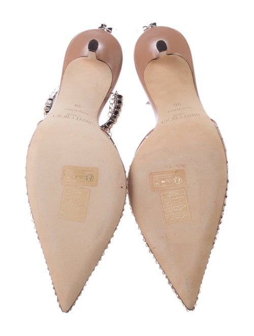 Jimmy Choo Satin Mesh Accents D'Orsay Pumps