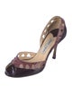 Jimmy Choo Patent Leather Animal Print Sandals