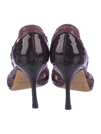 Jimmy Choo Patent Leather Animal Print Sandals