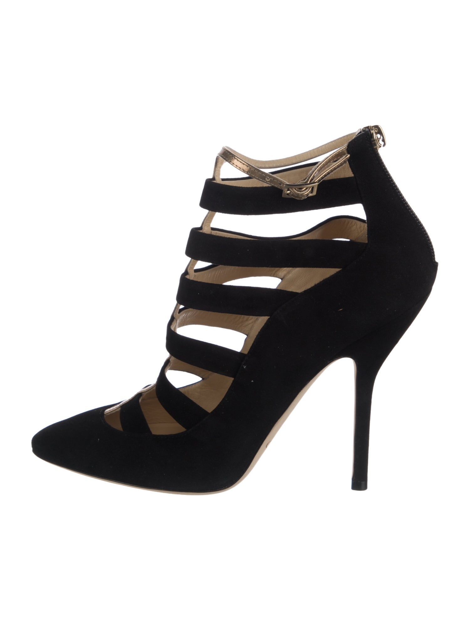 Jimmy Choo Leather Cutout Accent D'Orsay Pumps