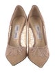Jimmy Choo Lace Crystal Embellishments Pumps