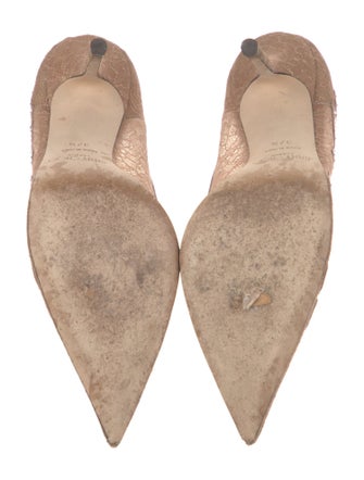 Jimmy Choo Lace Crystal Embellishments Pumps