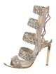 Jimmy Choo Suede Braided Accents Gladiator Sandals