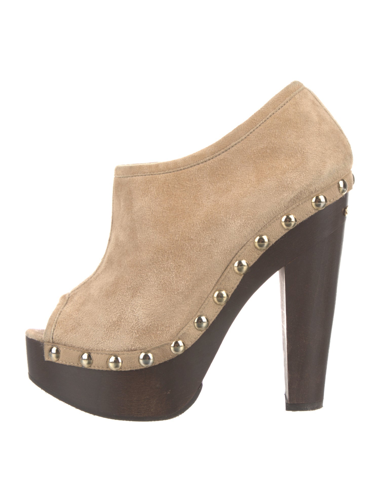 Jimmy Choo Suede Studded Accents Mules