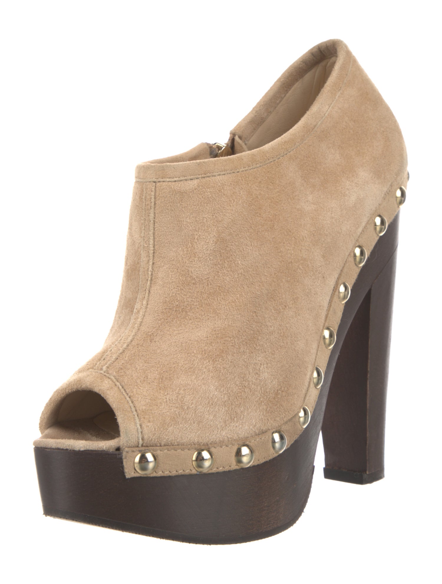 Jimmy Choo Suede Studded Accents Mules