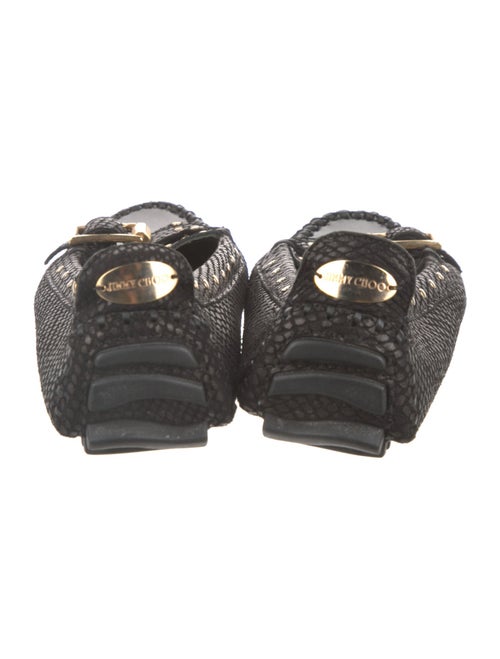 Jimmy Choo Leather Studded Accents Flats