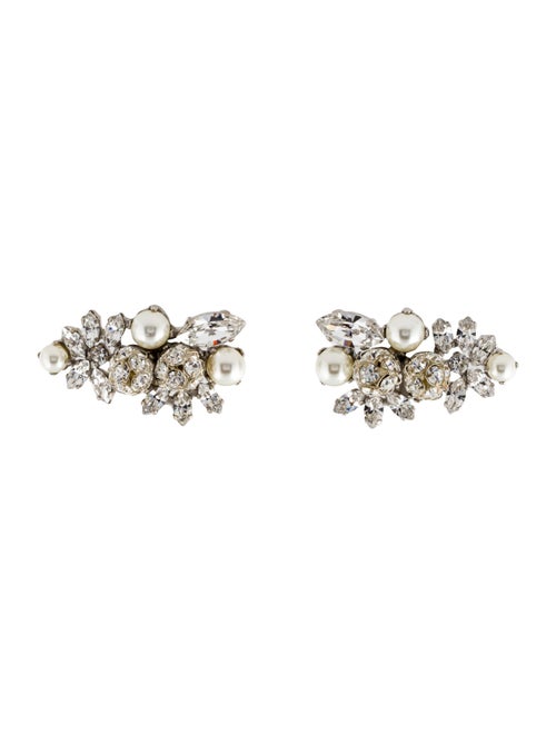 Jimmy Choo Faux Pearl & Crystal Clip-On Earrings