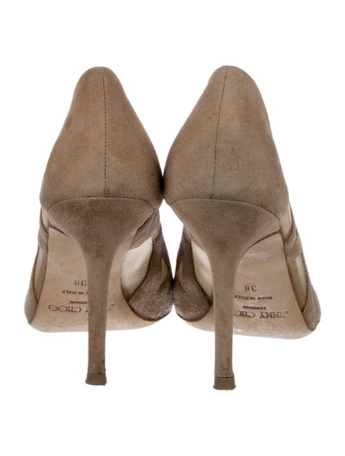 Jimmy Choo Suede Mesh Accents Pumps