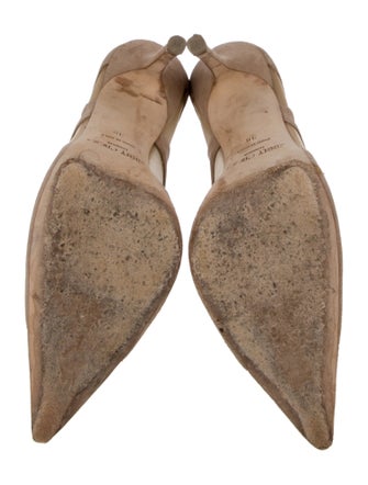 Jimmy Choo Suede Mesh Accents Pumps