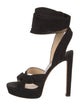 Jimmy Choo Suede Bow Accents Sandals
