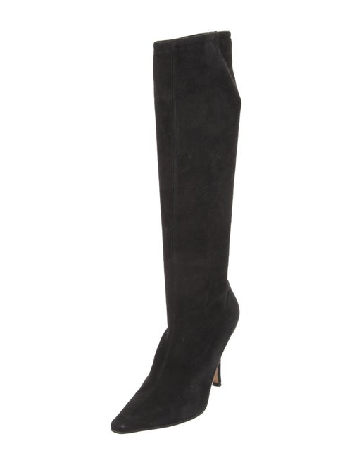 Jimmy Choo Suede Leather Trim Embellishment Boots