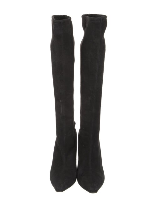Jimmy Choo Suede Leather Trim Embellishment Boots